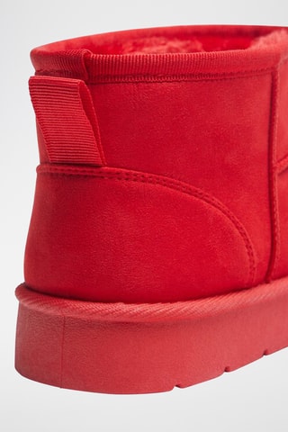 Bottines fourrées - Rouge