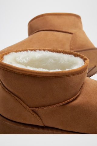 Bottines fourrées plateformes - Marron