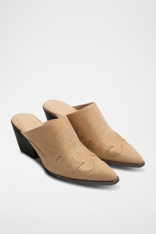 Mules à talons - Beige