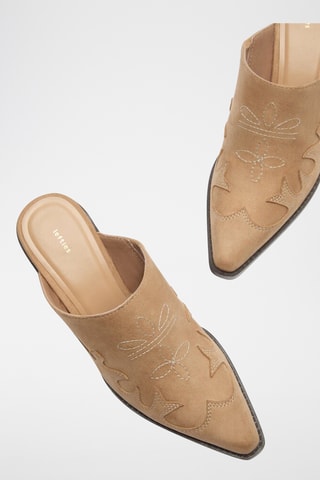 Mules à talons - Beige
