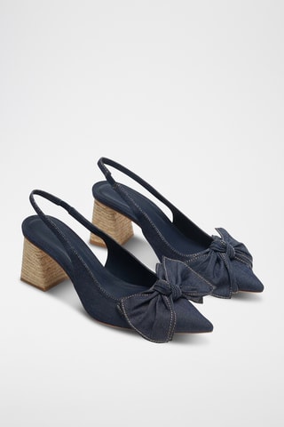 Escarpins en jean - Bleu marine