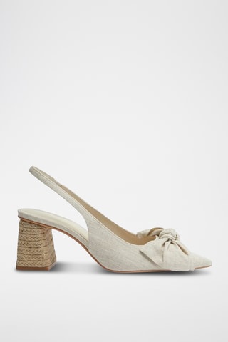 Escarpins en ramie - Ecru
