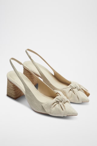 Escarpins en ramie - Ecru