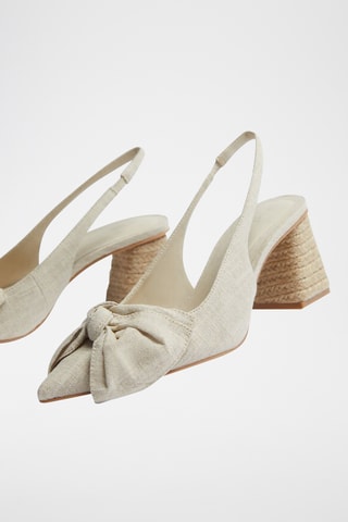 Escarpins en ramie - Ecru