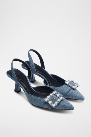 Escarpins en jean - Bleu clair