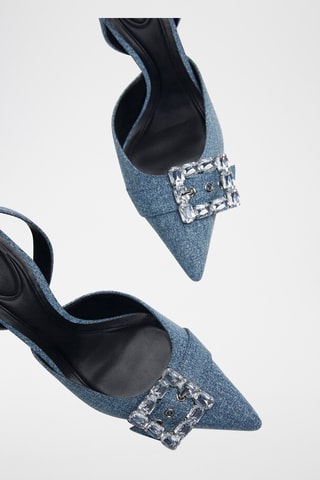 Escarpins en jean - Bleu clair