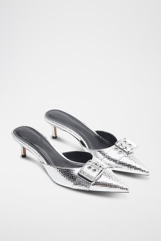 Mules à talons - Argenté