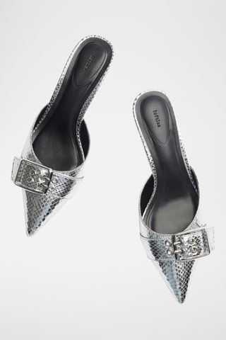 Mules à talons - Argenté