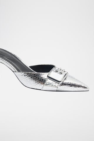 Mules à talons - Argenté