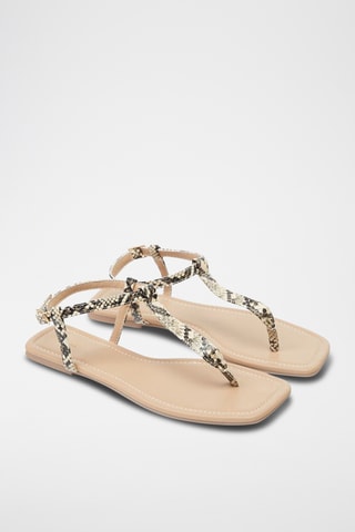 Sandalen - Zwart en ecru