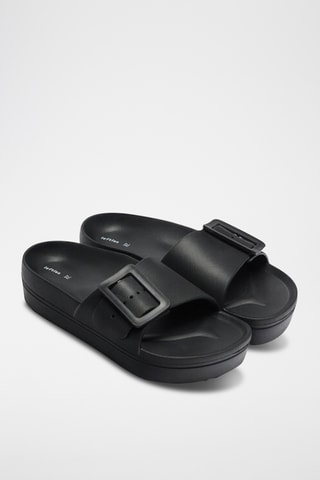 Platform Muiltjes - Zwart