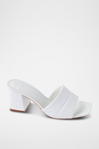 Mules à talons - Blanc