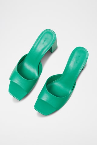 Mules à talons - Vert
