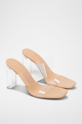 Muiltjes met hak - Transparant