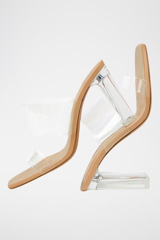 Muiltjes met hak - Transparant