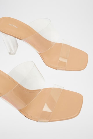 Muiltjes met hak - Transparant