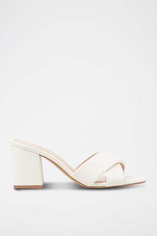 Mules à talons - Blanc