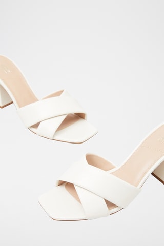 Mules à talons - Blanc