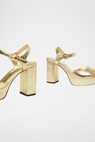 Sandales à talons - Doré