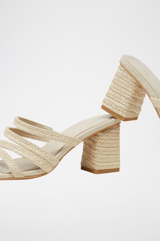 Mules à talons - Ecru