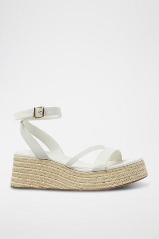 Sandalen met Sleehak - Wit