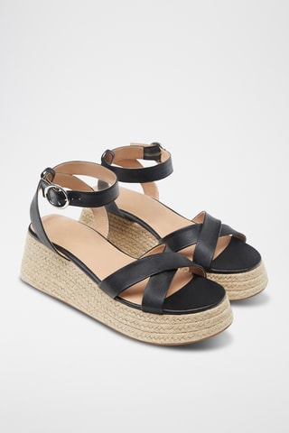 Sandales compensées - Noir