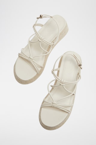 Sandalen met Sleehak - Ecru