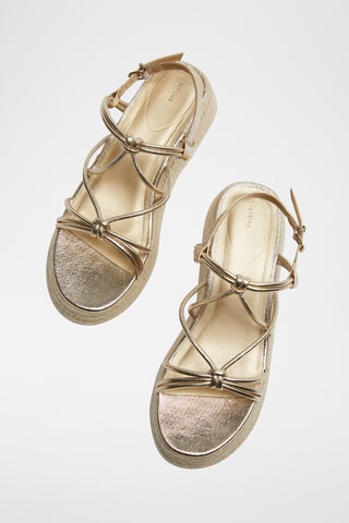 Sandales compensées - Doré