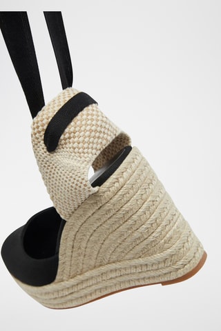 Sandalen met Sleehak - Zwart