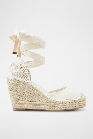 Sandales compensées - Ecru