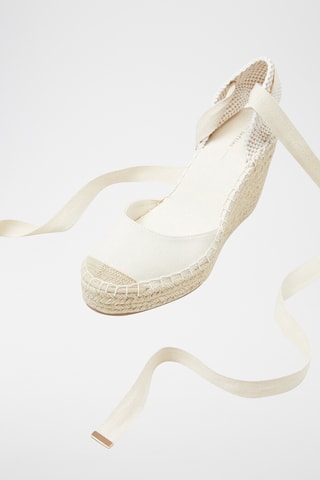 Sandales compensées - Ecru