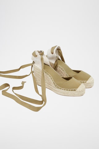 Sandales compensées - Kaki