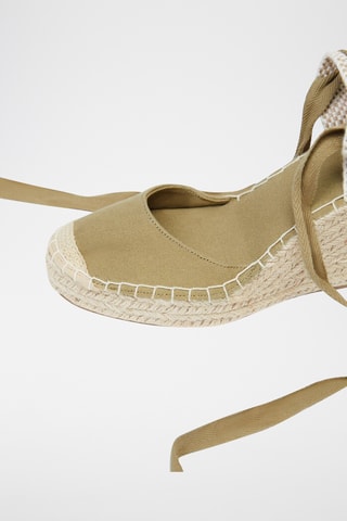 Sandales compensées - Kaki