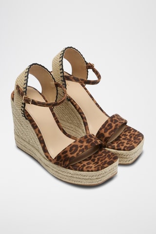 Sandales compensées - Marron