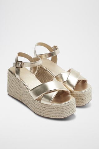 Sandales compensées - Argenté