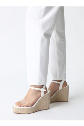 Sandales compensées - Blanc