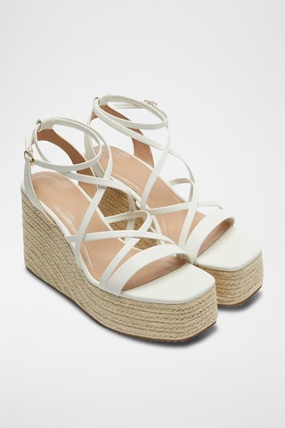 Sandales compensées - Blanc