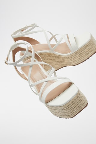 Sandales compensées - Blanc