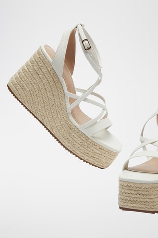 Sandales compensées - Blanc