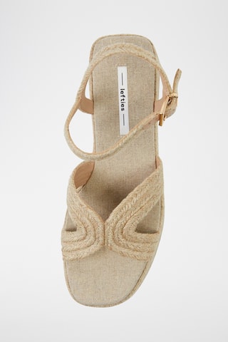 Sandales compensées - Ecru