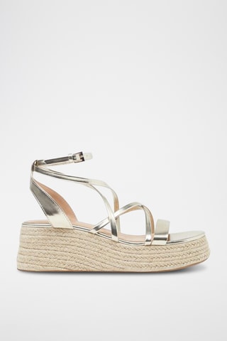 Sandales compensées - Argenté