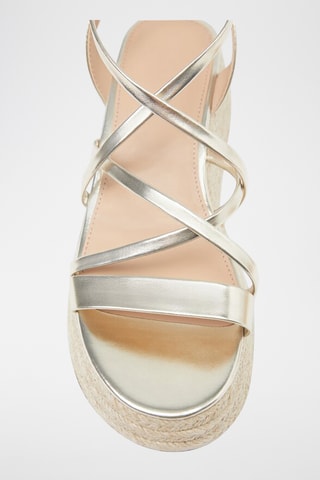 Sandales compensées - Argenté