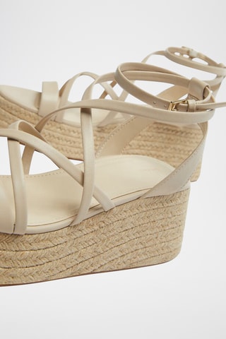 Sandales compensées - Ecru