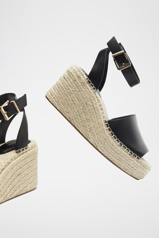 Sandales compensées - Noir