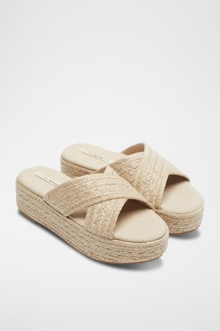 Mules plateformes - Ecru