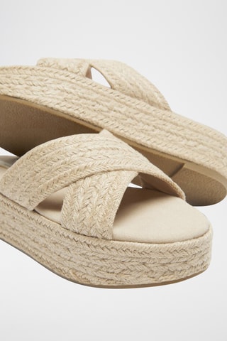 Mules plateformes - Ecru