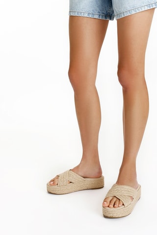 Mules plateformes - Ecru