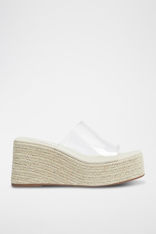 Mules compensées - Blanc