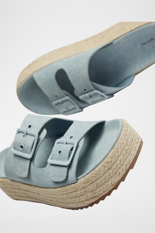 Mules plateformes - Ciel