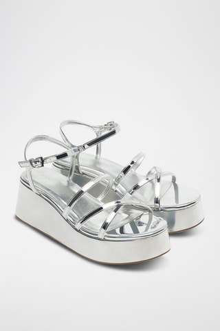 Platform Sandalen - Zilverkleurig